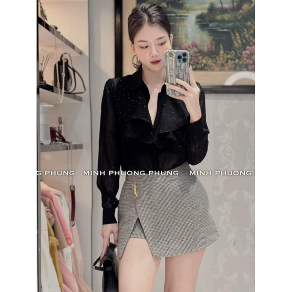 Quần váy nhũ kèm tag hàng QCL1