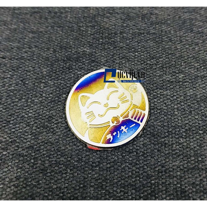 Tem Titan Logo Mèo May Mắn Trang Trí Xe Máy MS1898