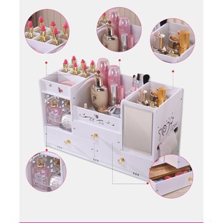 Khay đựng mỹ phẩm PVC cao cấp (size bự) Có đôn
