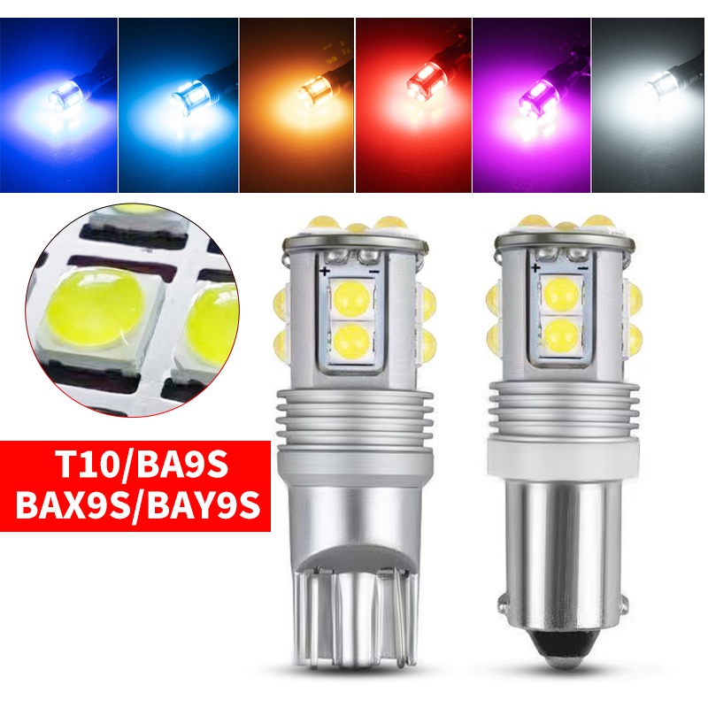 1X T10 W5W Ba9S BaX9S Bay9s T4W H6W H21W Led Nêm Đuôi Đỗ Xe Đèn DRL Bóng Đèn Dome Đọc Đèn Cửa Biển S