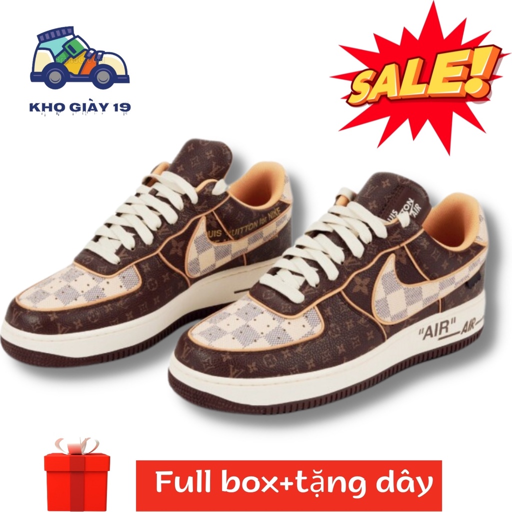 Giày thể thao AF1 LV, Giày Air Force 1 Louis vui tươi phối đồ cực chất sang trọng đẳng cấp 2022 Full Box Bill Tặng Dây