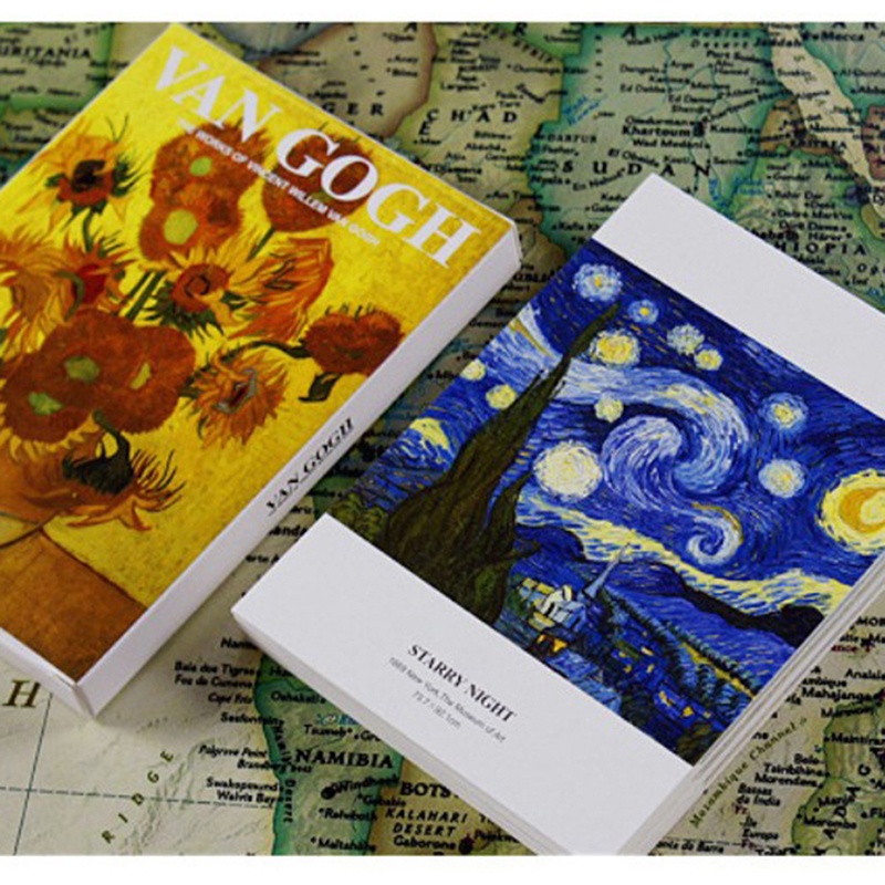 Bộ 30 Tấm In Hình Tranh Van Gogh Cổ Điển
