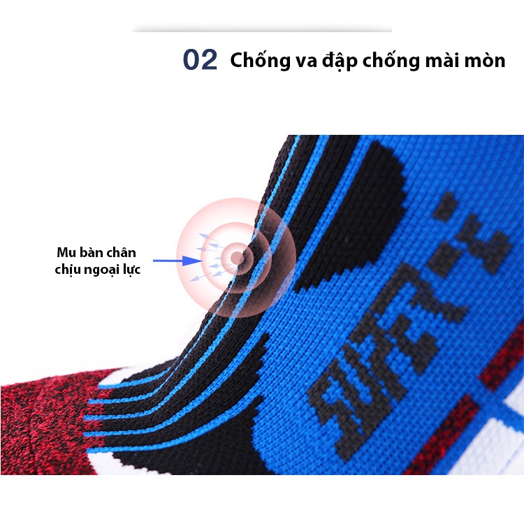 Tất Thể Thao, Chạy Bộ Cổ Ngắn Chất Liệu Dày Dặn, Giúp Giảm Sốc Và Chống Trượt