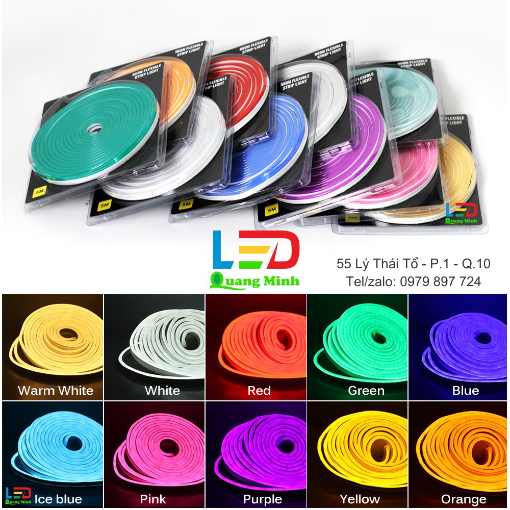 DÂY LED NEON 12V DÀI 5 MÉT , ÁNH SÁNG CỰC CHILL | BigBuy360 - bigbuy360.vn