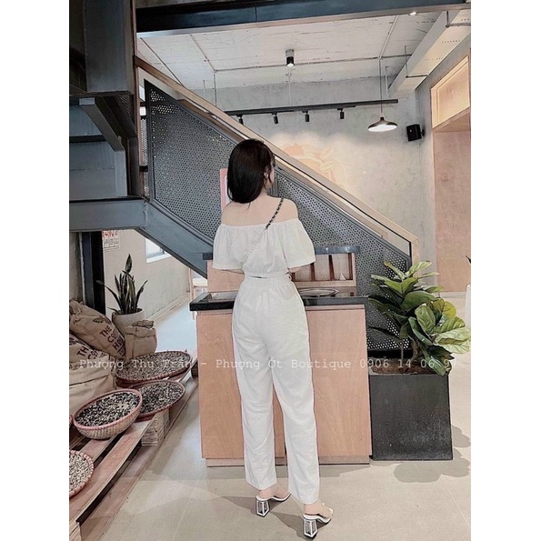 SET BỘ ĐŨI TRẮNG TRỄ VAI CHUN LƯNG CHO NỮ