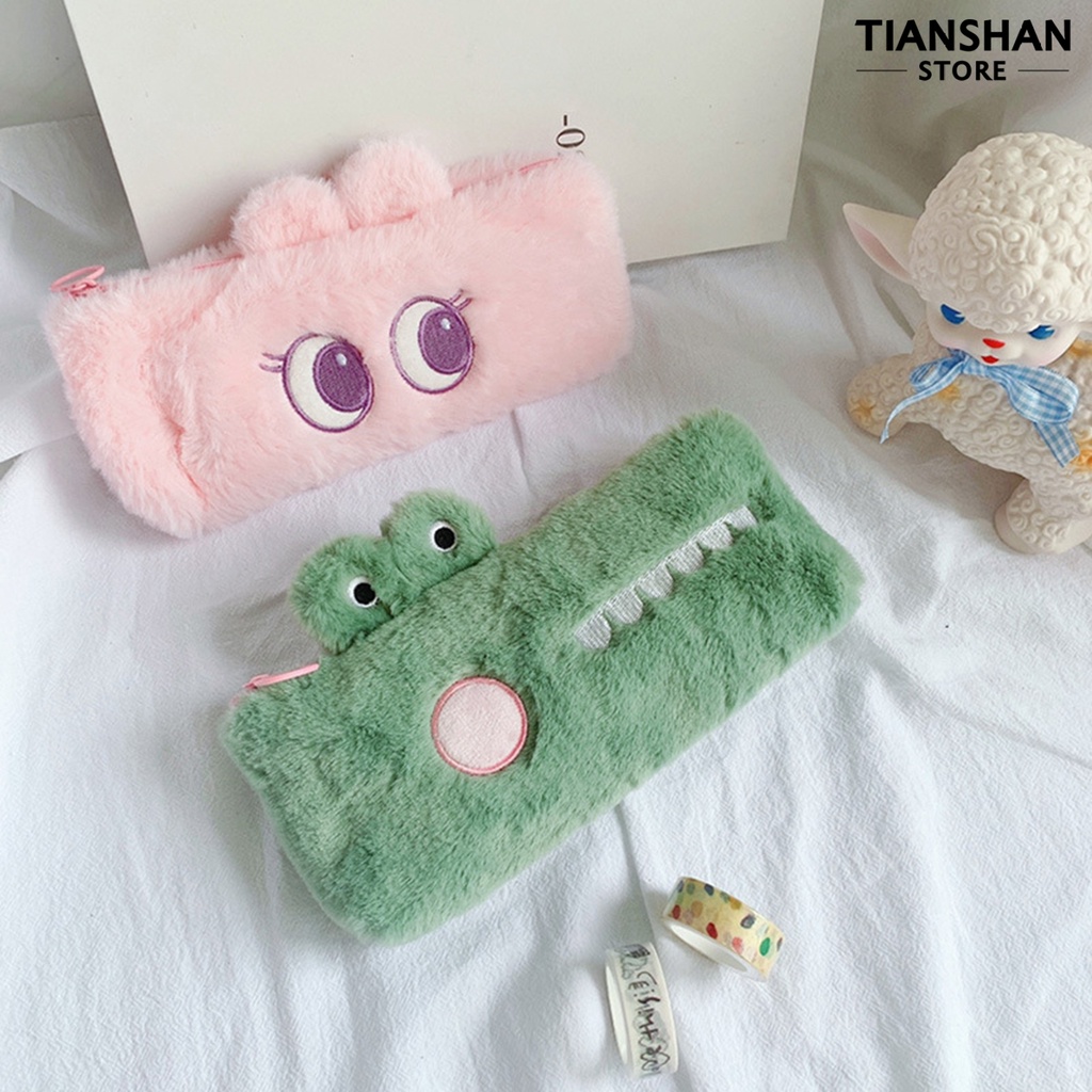 Túi Đựng Bút Hình Thú Nhồi Bông Sức Chứa Lớn Chống Bụi