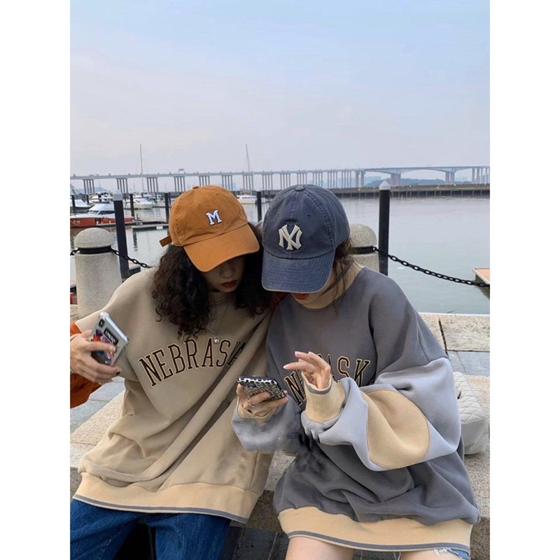 [SIÊU HÓT]  Áo Sweater NEBRASKA, Áo Nỉ Unisex Tay Bồng