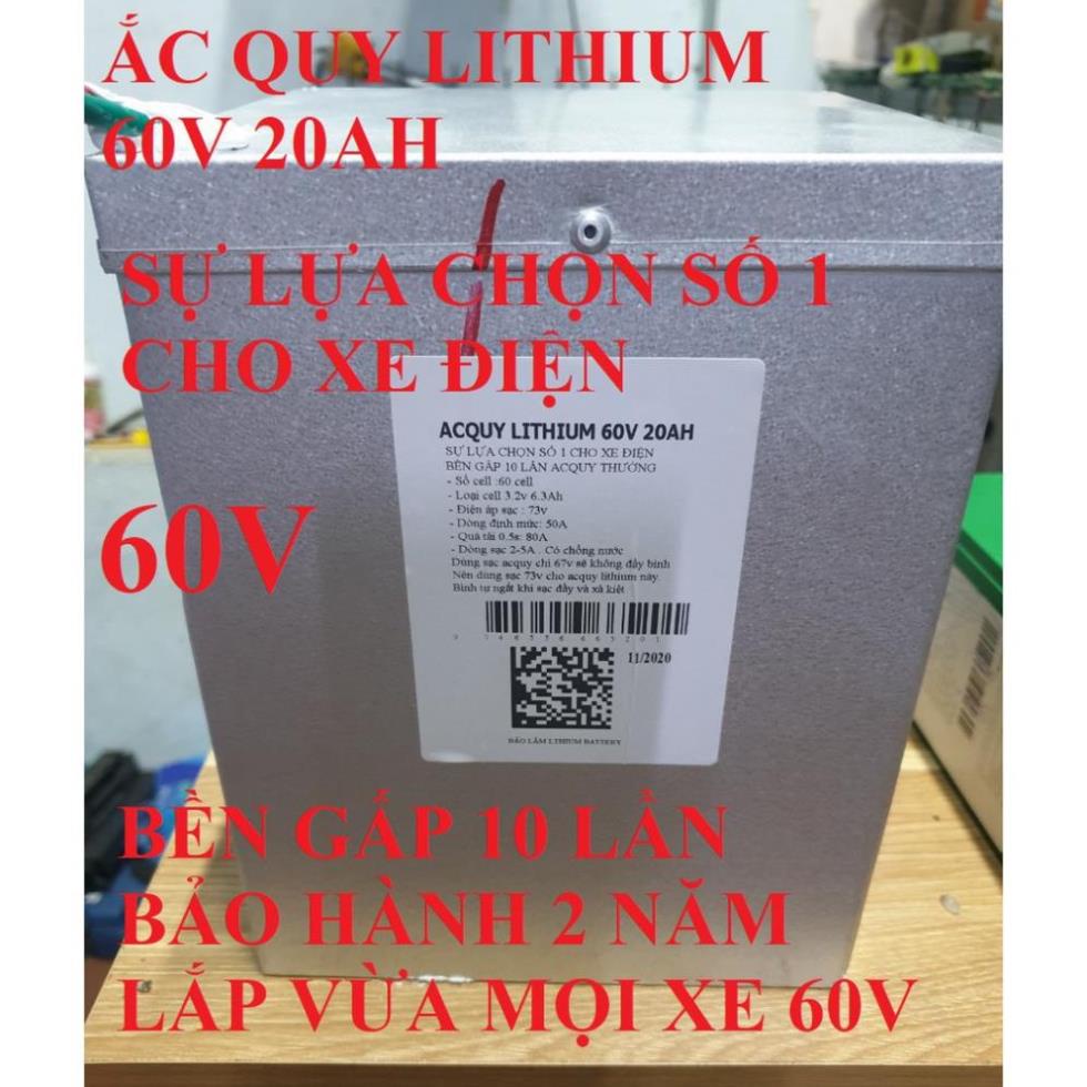 JD OTD Ắc quy Pin LITHIUM 60V 20AH cho xe điện - Ắc quy tàu điện 28 15