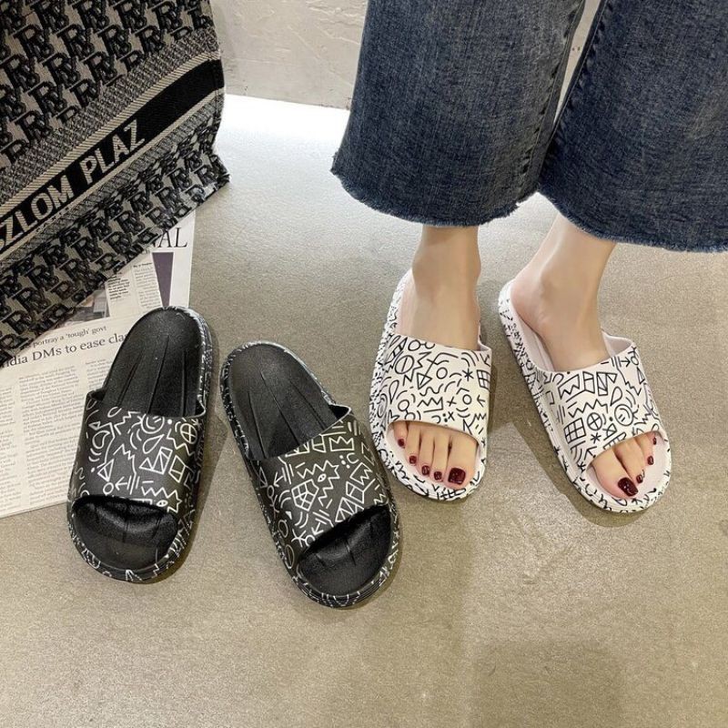 Dép Bánh Mì Hoa Văn