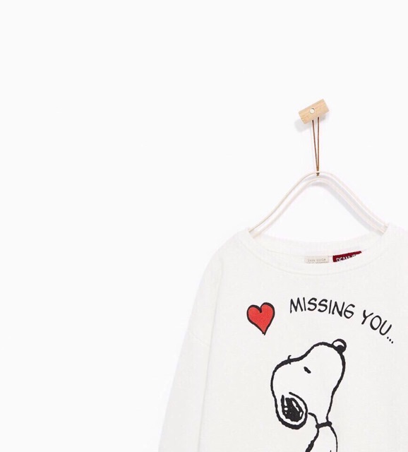 Áo nỉ da cá hoạ tiết Snoopy