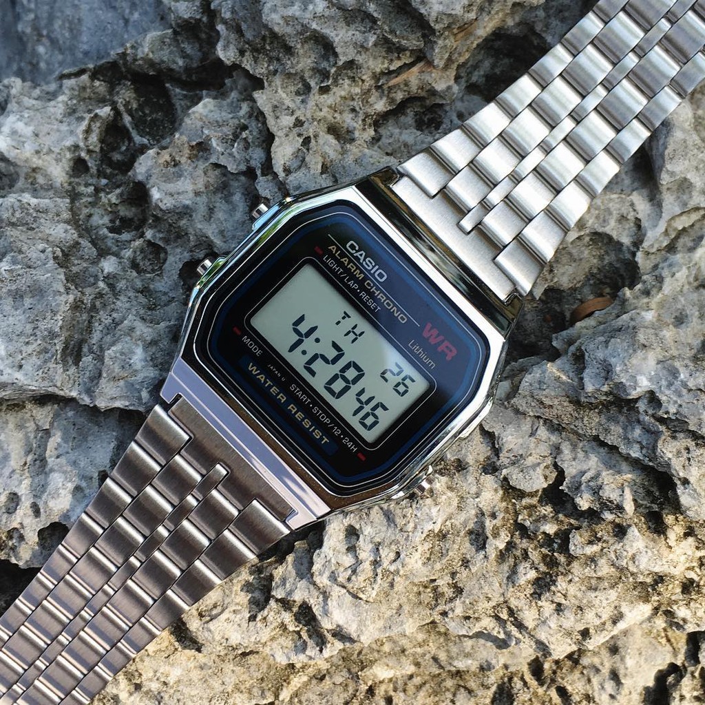 Đồng hồ Nam Nữ CASSIO A159 cổ điển sang trọng chống nước + TẶNG KÈM HỘP THIẾC | BigBuy360 - bigbuy360.vn