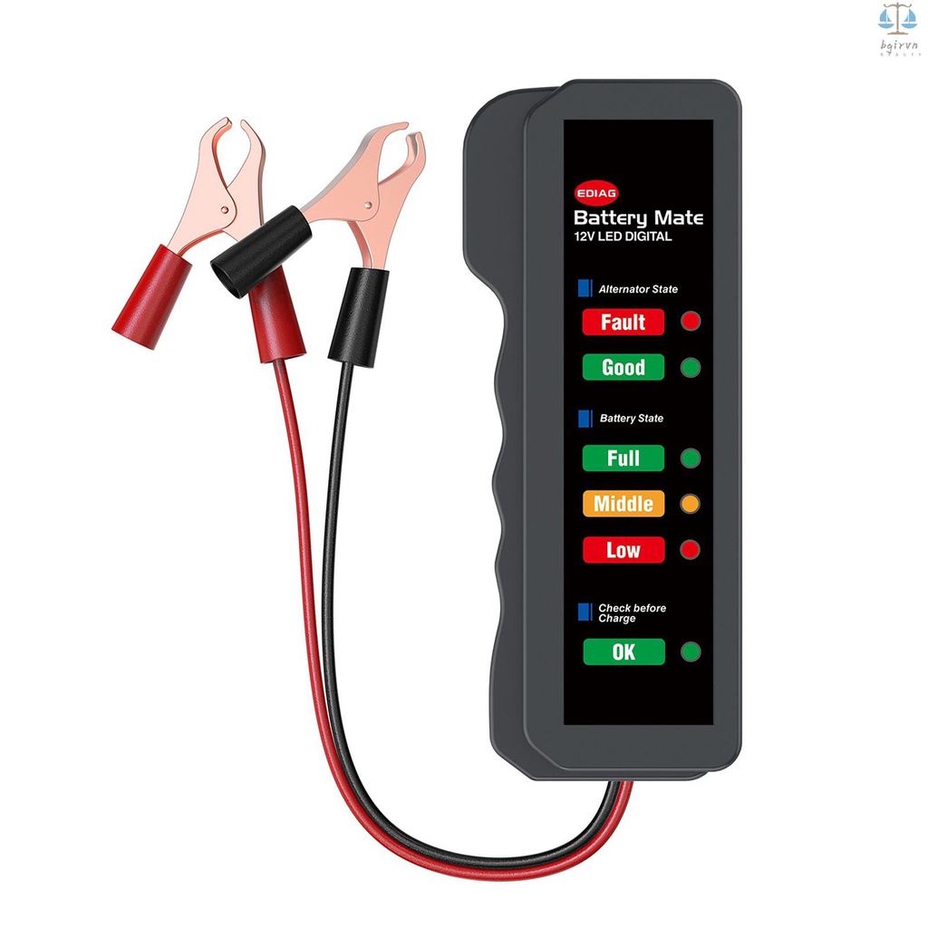 Thiết Bị Kiểm Tra Bảo Vệ Bình Ắc Quy Xe Hơi Có Màn Hình LED Hiển Thị 12V