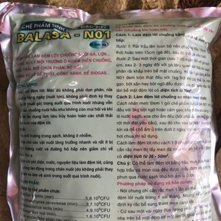 BALASA 1KG - MEN RẮC KHÔ PHÂN, KHỬ MÙI HÔI CHUỒNG