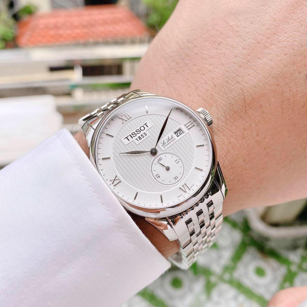 Đồng hồ Nam Tiissot 1853 Le Locle Automatic T006.428.11.038.01 Mặt trắng,Lịch ngày-Máy cơ-Dây kim loại-Size 39mm