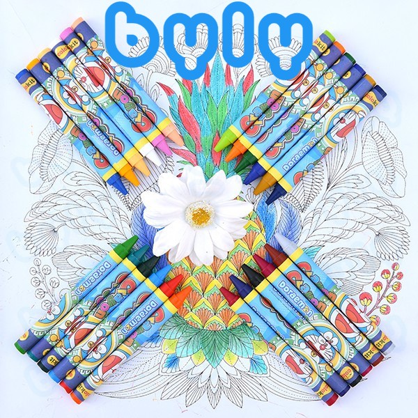 Bút sáp màu Doraemon 𝑻𝒉𝒊𝒆̂𝒏 𝑳𝒐𝒏𝒈 Colokit 24 màu - 16 màu -10 màu chất lượng CR-C04/DO - CR-C05/DO - CR-C06/DO