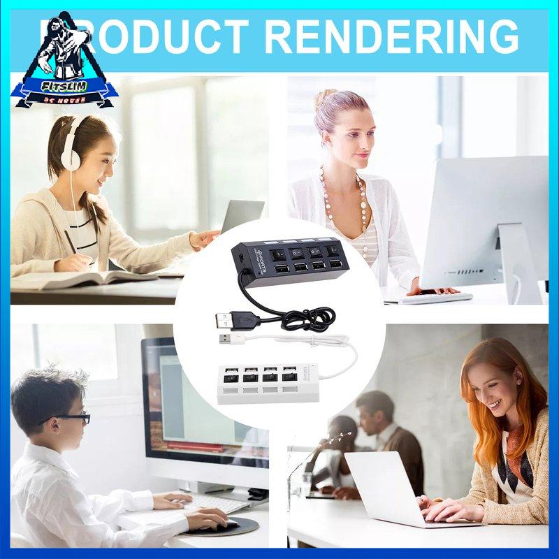 Universal USB Hub 4 Port USB 2.0 Charger High Speed Mini Hub Socket Splitter