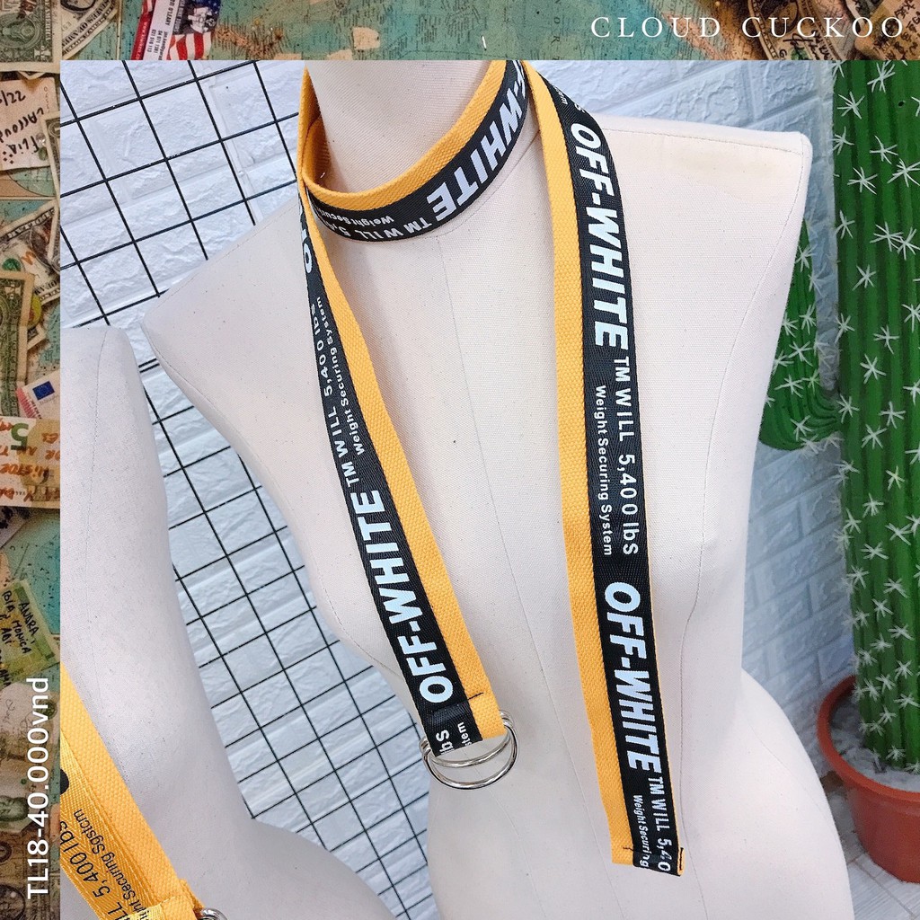 Thắt Lưng Ulzzang Vải Dù Siêu Chắc Chắn Mầu Vàng- Mã Số: TL18