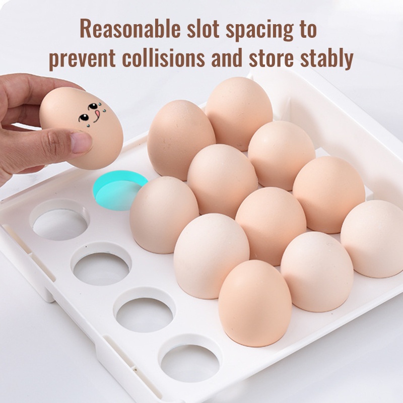 Hộp Đựng Trứng Trong Suốt 2 Tầng Có Thể Xếp Chồng Lên Nhau Tiện Dụng Cho Nhà Bếp