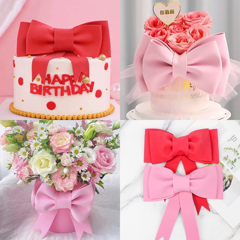Phụ Kiện Trang Trí Bánh Kem Hình Nơ Xinh Xắn
