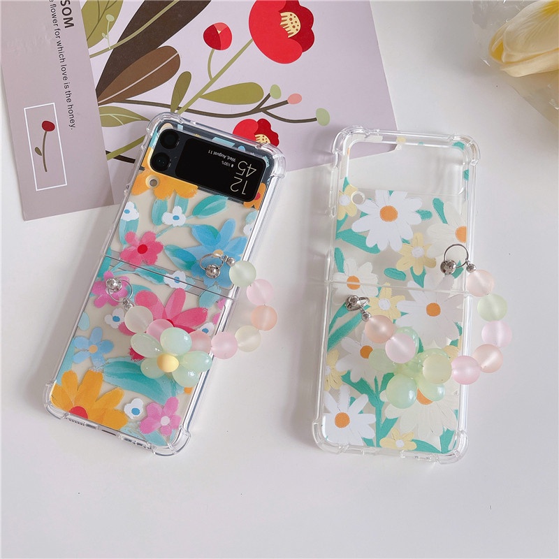 Ốp Điện Thoại Họa Tiết Hoa Cúc Dễ Thương Chống Sốc Cho Samsung Galaxy Z Flip 3