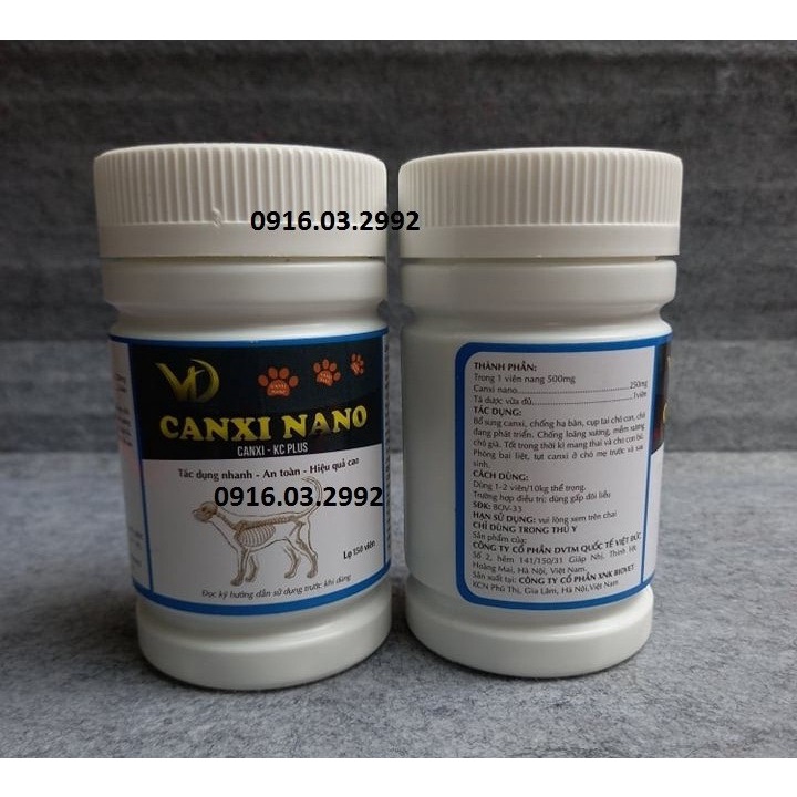 Canxi Nano cho chó mèo, Canxi nano cho chó chống hạ bàn cụp tai