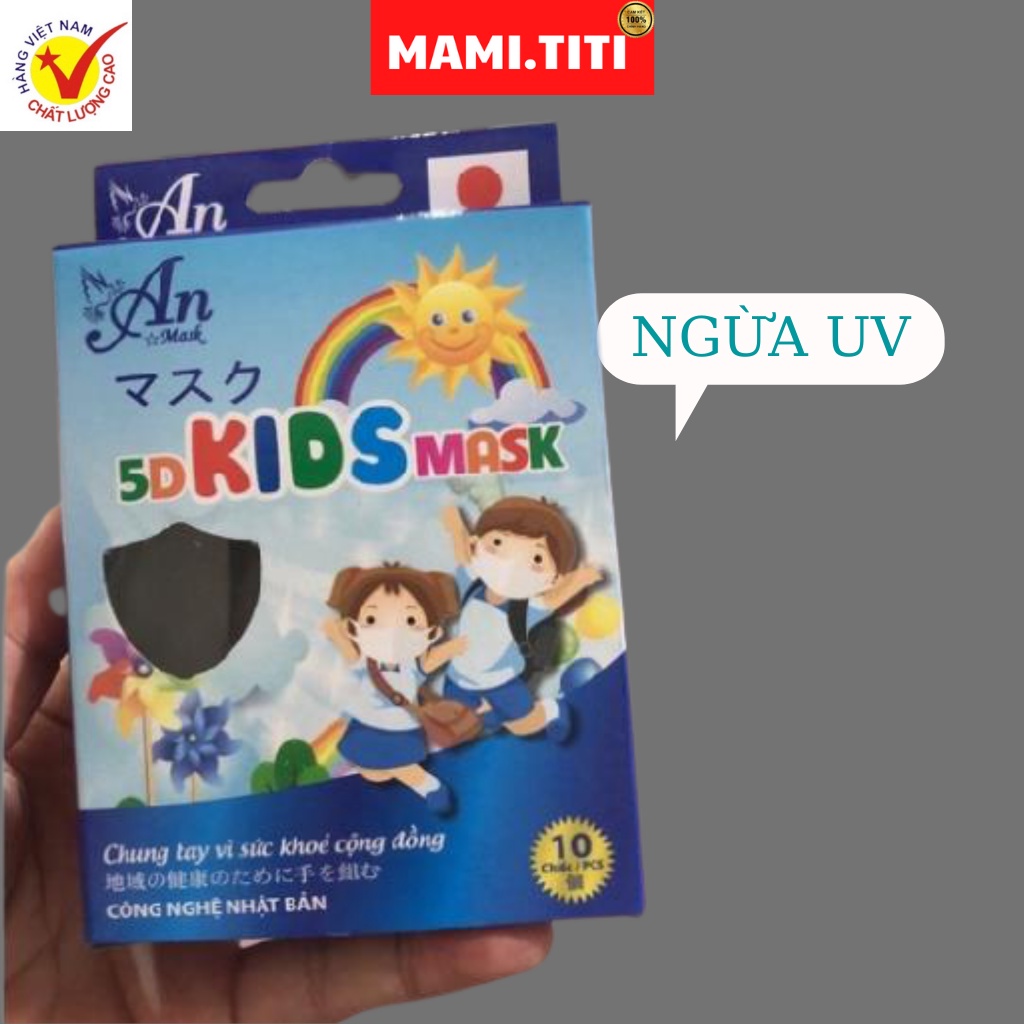 khẩu trang em bé, HỘP 10 KẨU TRANG CẦU VỒNG CHO BÉ