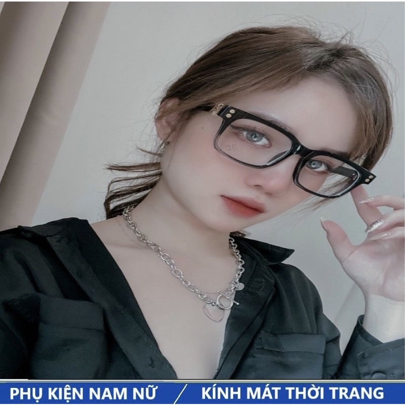 Gọng kính cận  Chrome hearts cao cấp, mắt kinh vuông màu sắc thời trang nam nữ