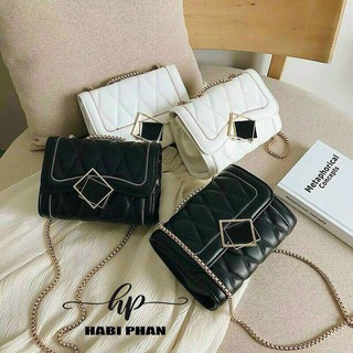 Túi Xách Nữ khóa gương style Hàn quốc, Túi xách nữ thời trang đéo chéo cực Hot mã TKG606