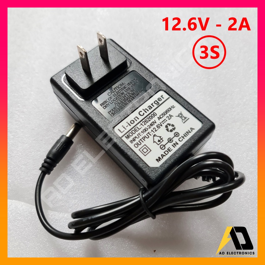 Adapter Sạc Pin lion lithium 1S 2S  3S 4S 5S  4.2V 8.4V 12.6V 16.8V 21V - 2A, Dòng sạc thực < 1Ampe, Có Đèn Báo Đầy