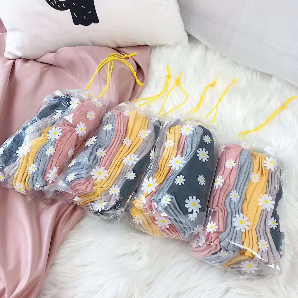 Set 10 ĐÔI TẤT VỚ HÌNH GẤU CỔ NGẮN KÈM TÚI ĐỰNG