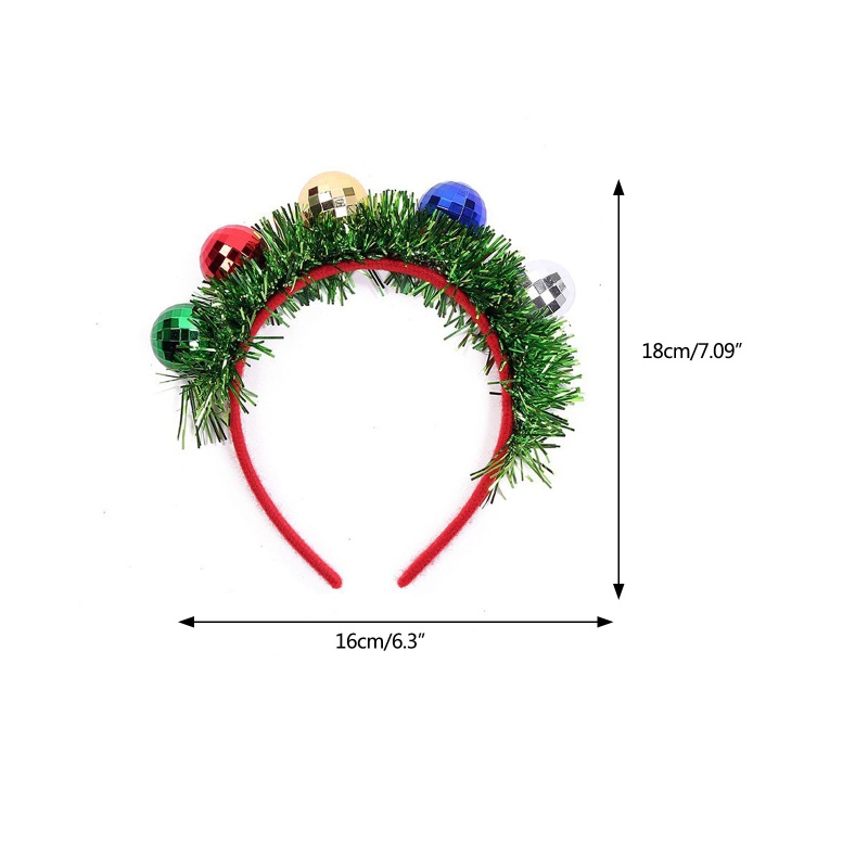 Băng Đô Cài Tóc Đính Kim Tuyến Lấp Lánh Thời Trang Giáng Sinh