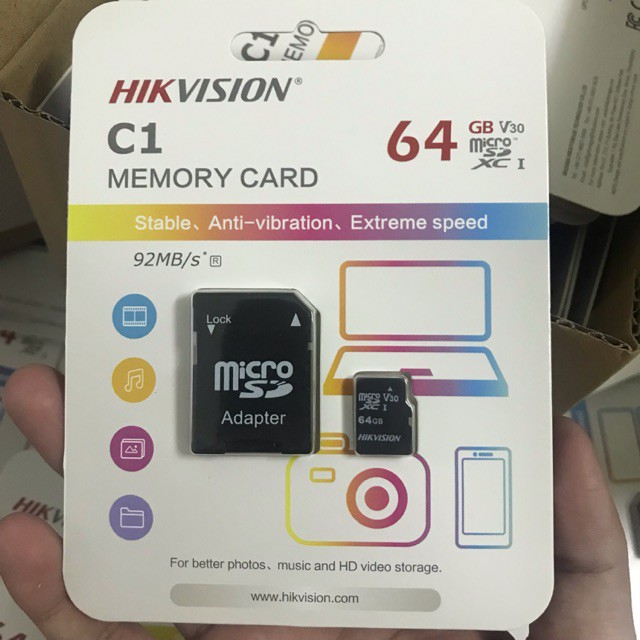 Thẻ Nhớ Camera Micro SD Hikvision 32Gb/64gb/128gb Class 10 - Bảo Hành 2 Năm -Hàng Chính Hãng Chuyên Dụng Cho Camera