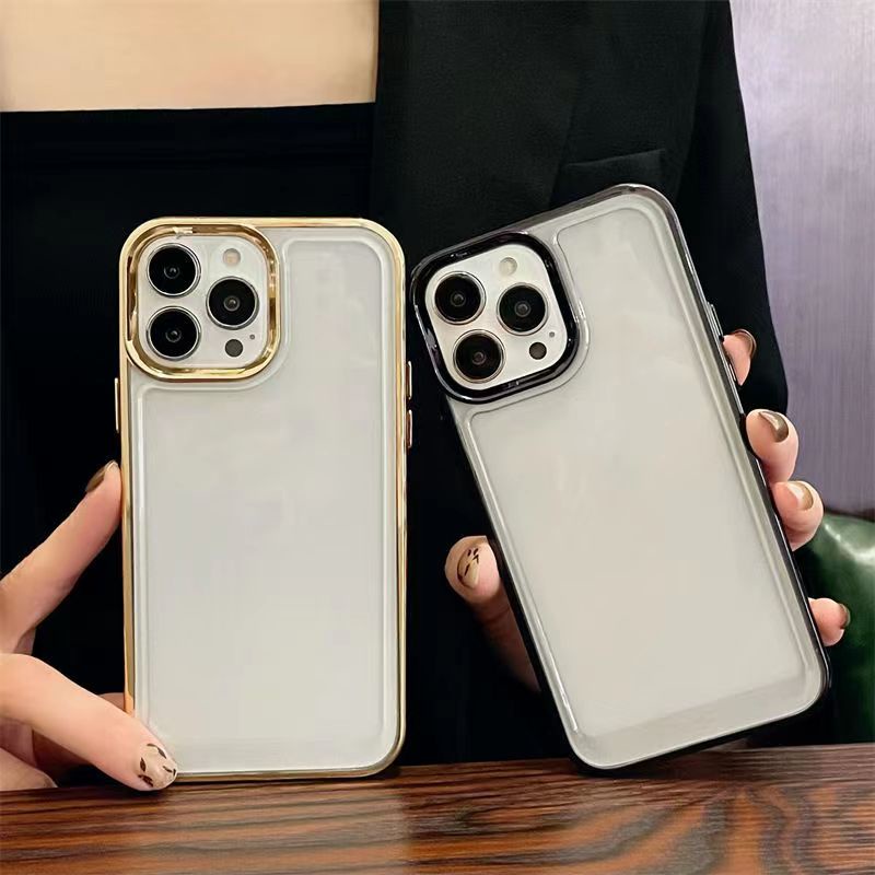 Ốp Điện Thoại Acrylic Trong Suốt Chống Sốc Mạ Sang Trọng Cho iPhone 13 12 11 Pro Max 13 Pro 12 Pro Max 13 Pro Max