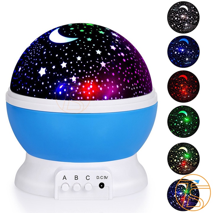 Đèn Led Chiếu Bầu Trời Ngôi Sao Xoay 360 Độ Lãng Mạn - Quà Tặng Sinh Nhật