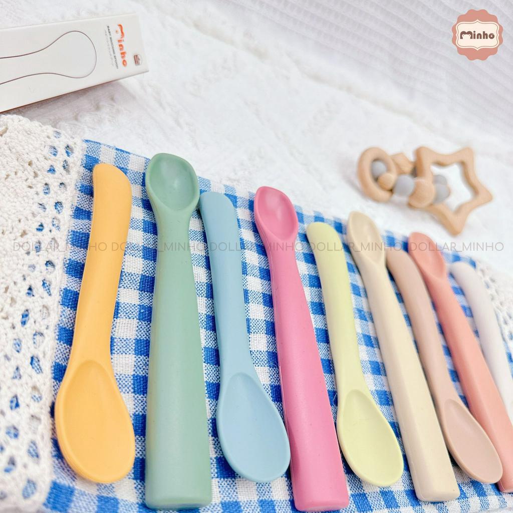 Thìa silicone, muỗng ăn dặm cho bé 5m+