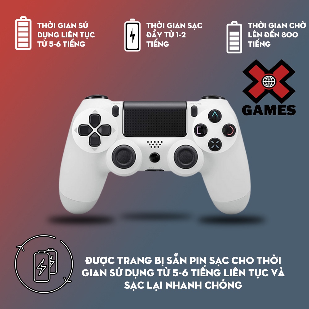 ps4 controllerTay cầm chơi game fifa online 4 360 Full Box Có Rung, Tay Cầm Doubleshock 4 không dây PC, Laptop (đỏ)