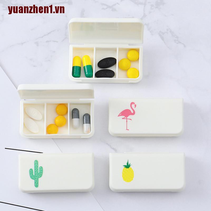 Hộp Đựng Thuốc Mini 3 Ngăn Dành Cho Văn Phòng / Nhà Ở / Đi Du Lịch