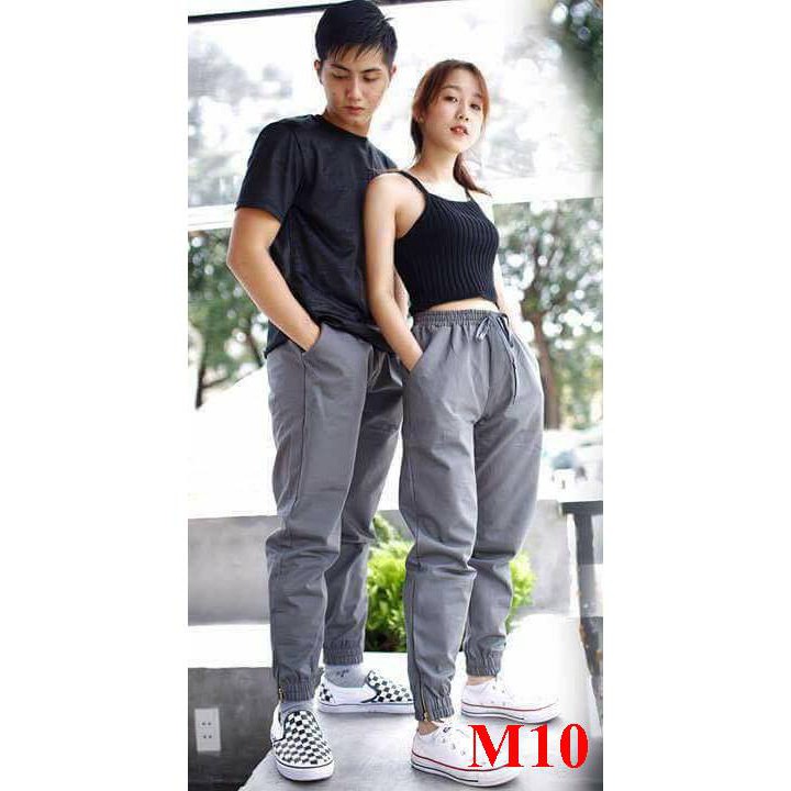 Quần Jogger Kaki Nam Nữ Cao Cấp Co Giãn 4 Chiều Phong Các Hàn Quốc M10 - Màu Xám Lông Chuột