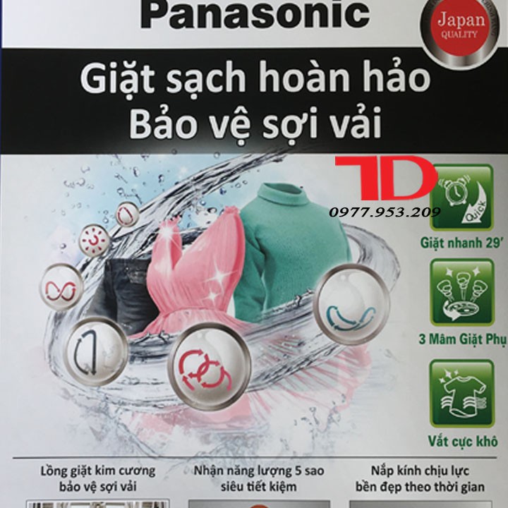 Miếng dán máy giặt PANASONIC, tem dán trang trí máy giặt PANASONIC mẫu 1