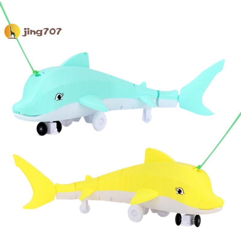 Electric Leash Dolphin Toy Light and Music Fun Children's Toy Blue