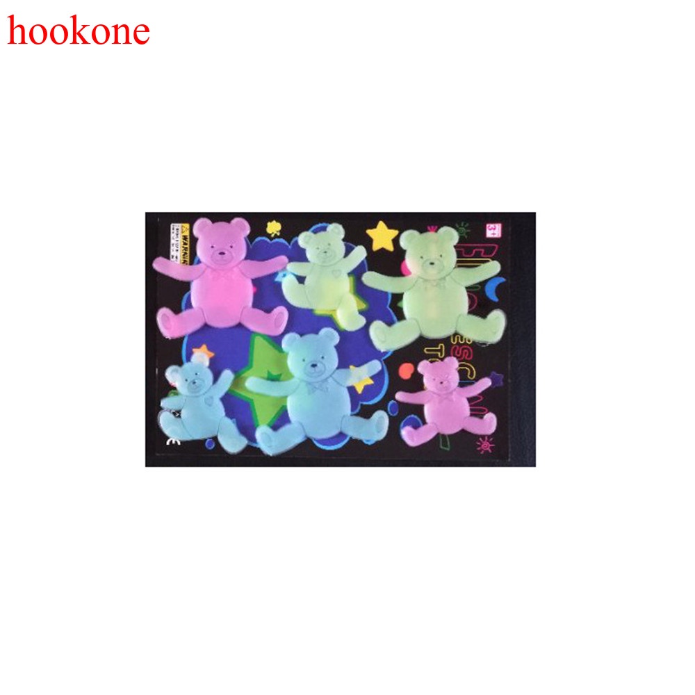 1 bộ sticker dán tường hình ngôi sao và mặt trăng 3D phát sáng trong đêm dùng trang trí phòng trẻ em