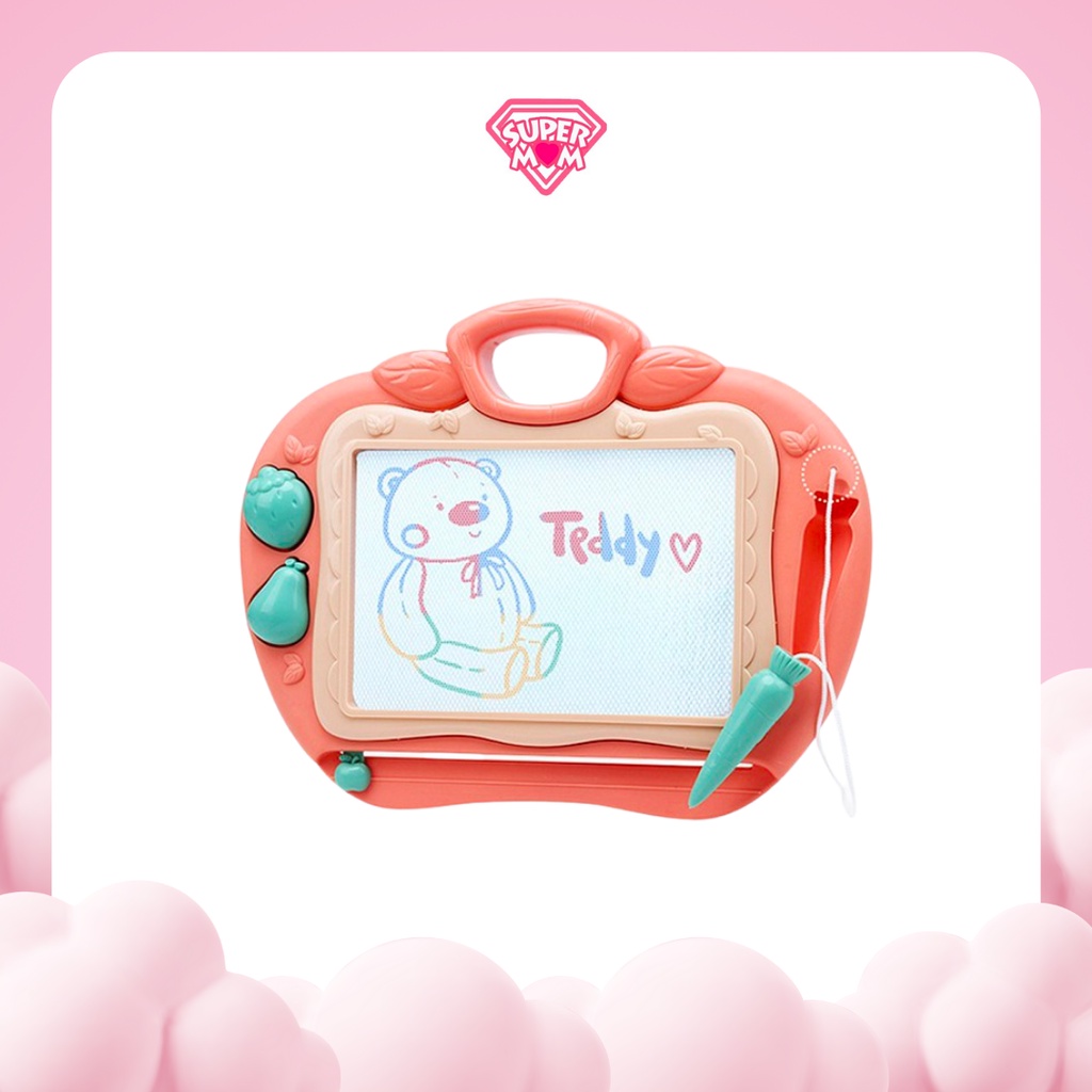 Bảng vẽ từ thông minh, bảng từ tự xóa phiên bản nâng cấp cho bé - Supermom