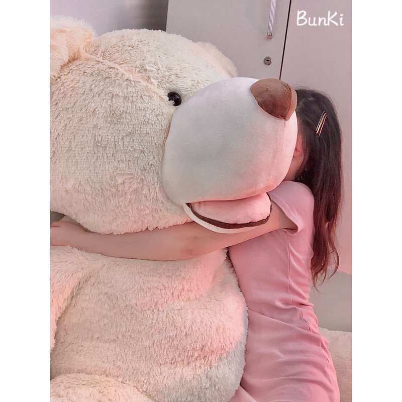 GẤU BÔNG TEDDY TRẮNG BỰ 2M CAO CẤP BUNKI