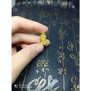 Nghê chiêu tài lộc mix vòng (Xi mạ vàng)