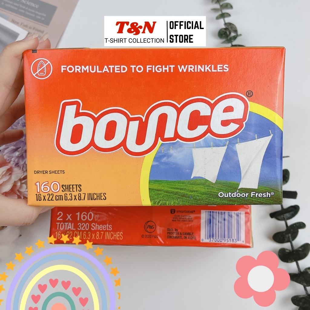 Giấy thơm quần áo BOUNCE MỸ tách lẻ 5-10tờ T&amp;N TSHIRT COLLECTION giúp quần áo thơm mát mềm mại, đỡ nhăn, chống tĩnh điện