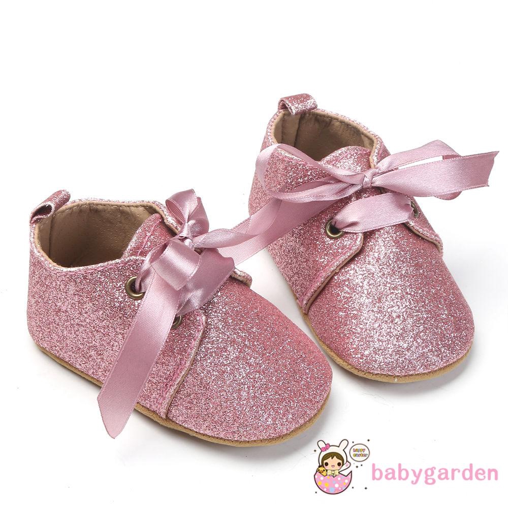 Giày thắt nơ xinh xắn cho bé gái 0-18 tháng tuổi