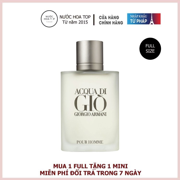 ~ NƯỚC HOA TOP ~ Nước Hoa Nam Giò ARMANI 100ml EDT Lưu Hương 16h