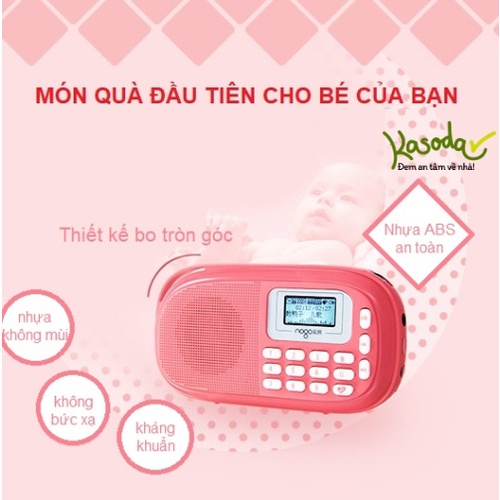 Đài nghe nhạc mini cho bé từ thẻ nhớ dùng làm loa ngoài đài nghe FM loa tắm tiếng Anh Nogo