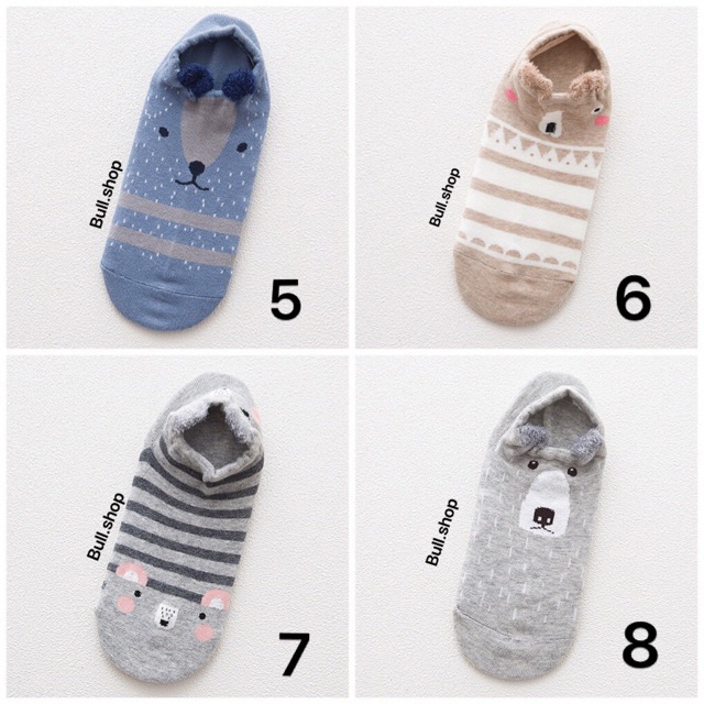 Set 16 đôi - 16 mẫu tất tai thú