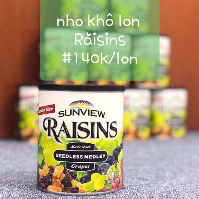 Nho khô mỹ Raisins